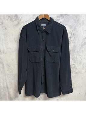 Vintage Structure Shacket Mens XL Blue Y2K 90s Skate Shirt Jacket Grunge